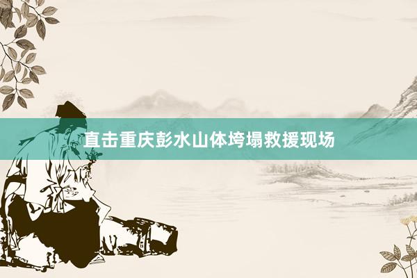 直击重庆彭水山体垮塌救援现场