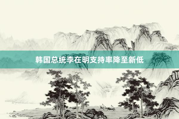 韩国总统李在明支持率降至新低