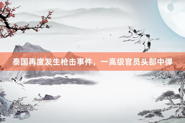 泰国再度发生枪击事件，一高级官员头部中弹