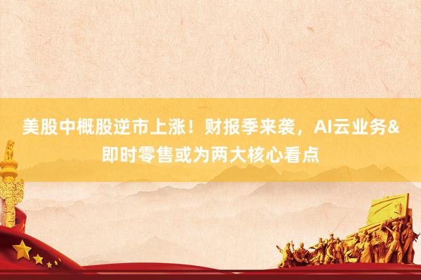 美股中概股逆市上涨！财报季来袭，AI云业务&即时零售或为两大核心看点