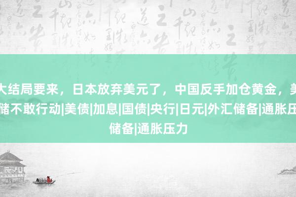 大结局要来，日本放弃美元了，中国反手加仓黄金，美联储不敢行动|美债|加息|国债|央行|日元|外汇储备|通胀压力