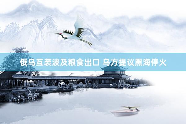俄乌互袭波及粮食出口 乌方提议黑海停火