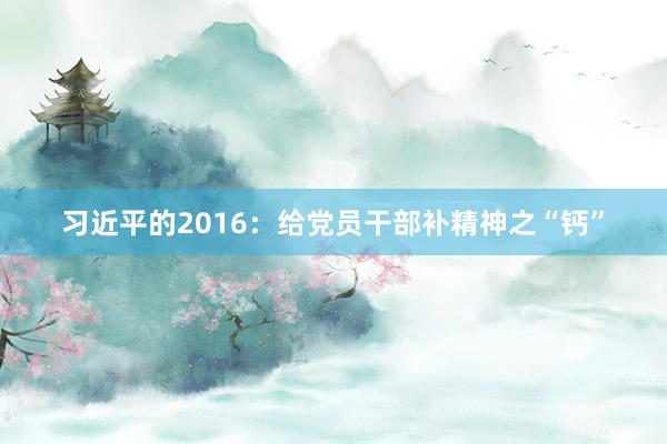 习近平的2016：给党员干部补精神之“钙”