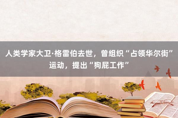人类学家大卫·格雷伯去世，曾组织“占领华尔街”运动，提出“狗屁工作”