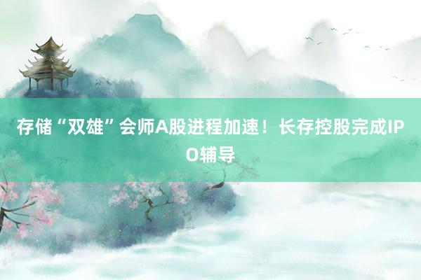 存储“双雄”会师A股进程加速！长存控股完成IPO辅导