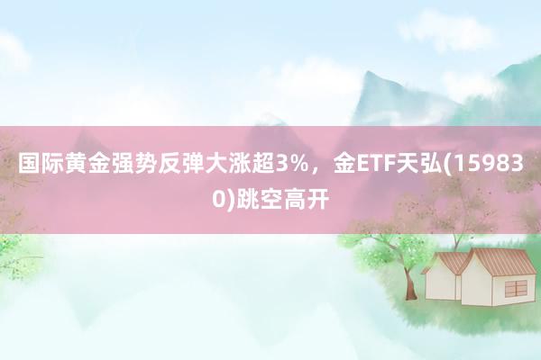 国际黄金强势反弹大涨超3%，金ETF天弘(159830)跳空高开